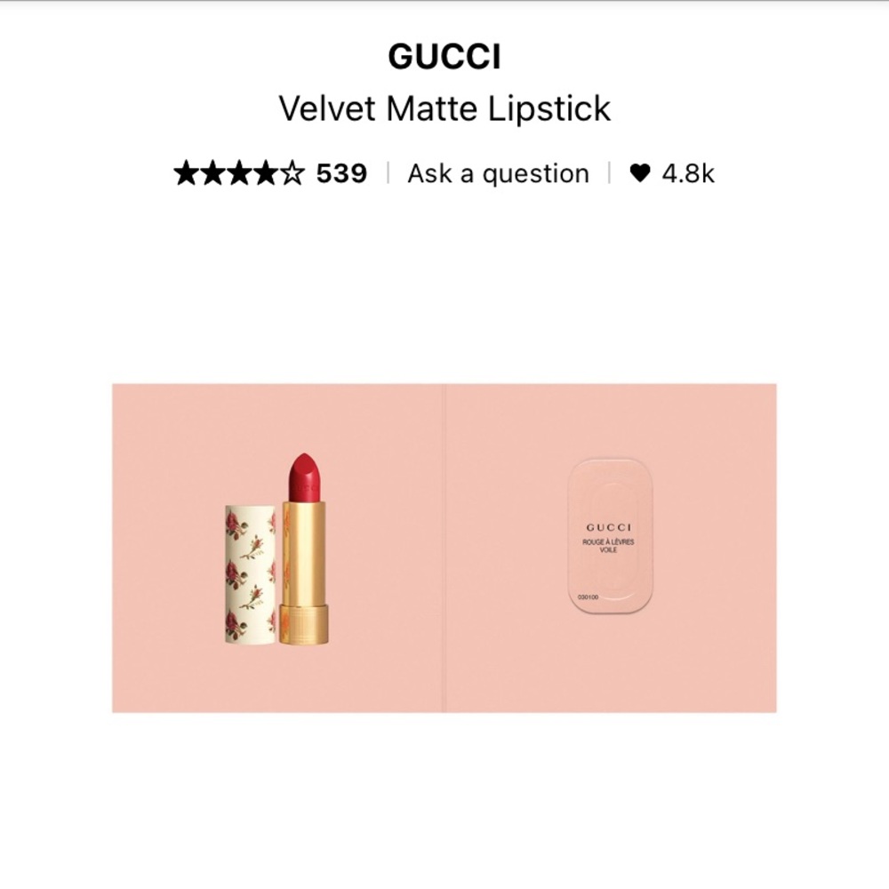 Gucci Matte lipstick sample
